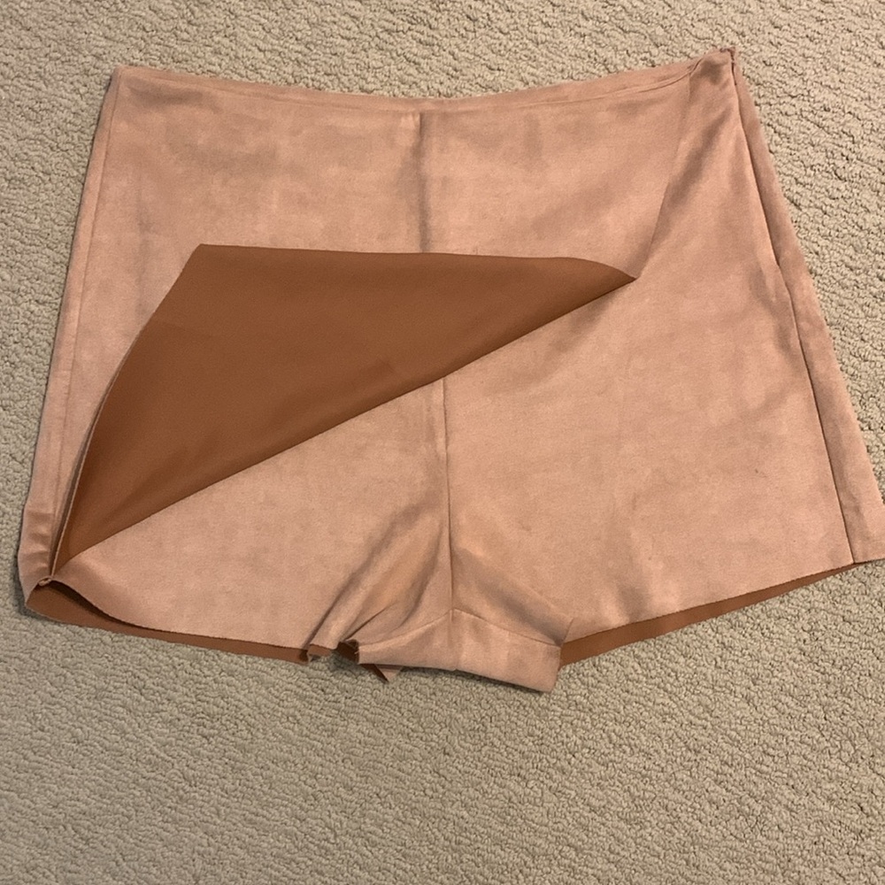 Forever 21 tan, faux suede, high waisted skort - Picture 5 of 9